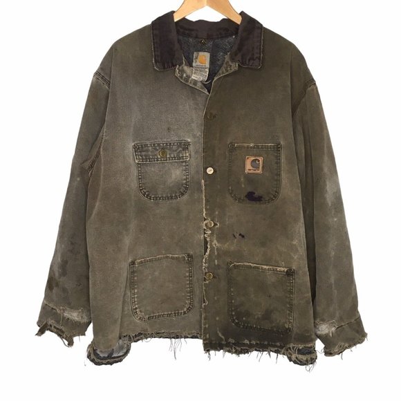 Carhartt Other - Vintage Carhartt Chore Barn Coat Jacket Men 2XL C02 CHT Lined Thrashed